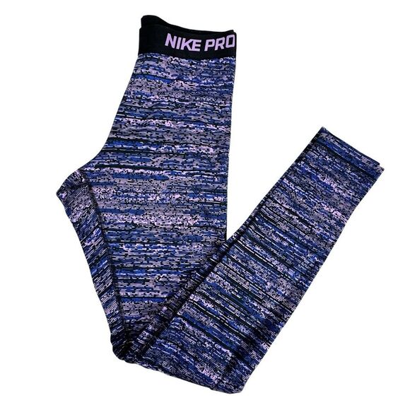 Nike Pro Women's Dri Fit Full Length Performance Leggings Small Gym Yoga Running - Picture 8 of 14